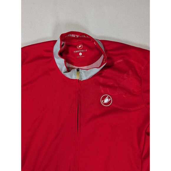 Castelli Cycling Jersey Men’s Unisex XL Road Mountain Italian Red Logo - Picture 1 of 7